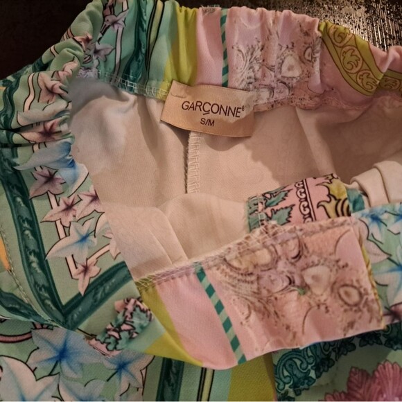 Garconne Multicolor Loose Fit Shorts Antique French Victorian Print, size S/M - Picture 9 of 13